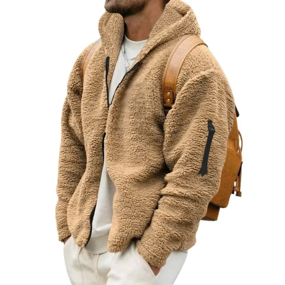 Veste polaire homme avec capuche sportive pratique