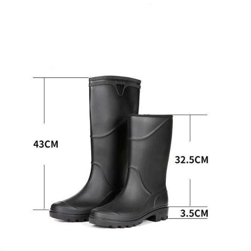 Bottes en caoutchouc pour hommes étanches antidérapantes pour activités de plein air