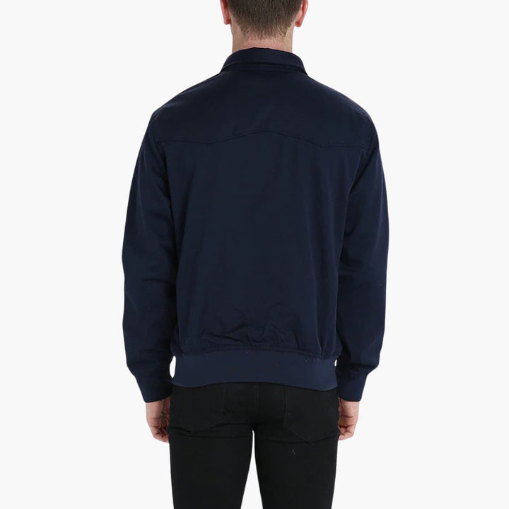 Herren Jacke mit Rippbündchen - markanten Stehkragen