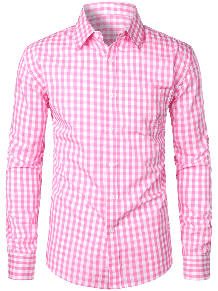 Chemise homme coton motif à carreaux