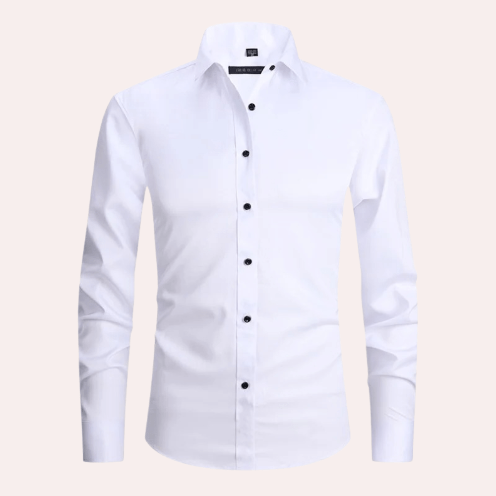 Herren Hemd Klassischer Schnitt Stretch Komfort