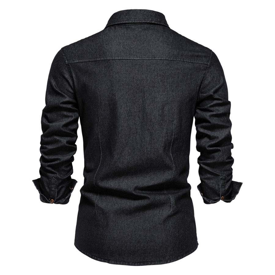 Herren Hemd Langarm Baumwolle Casual Stil