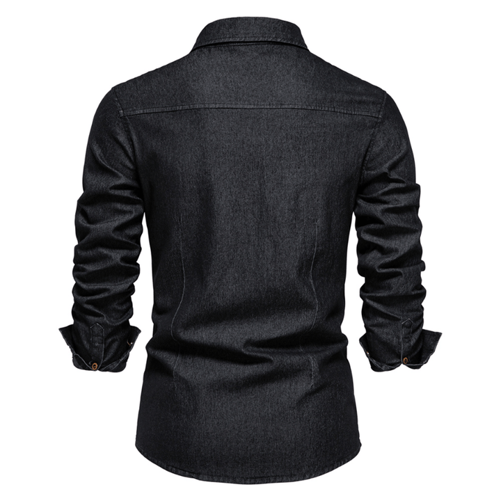 Herren Hemd Langarm Baumwolle Casual Stil