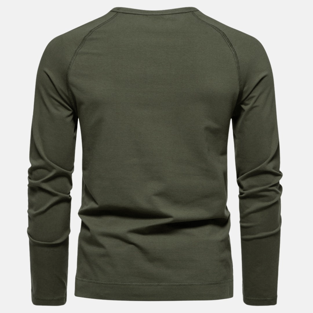 T-shirt élégant pour hommes avec col en V et boutons