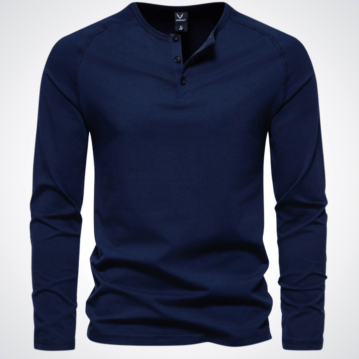 T-shirt élégant pour hommes avec col en V et boutons