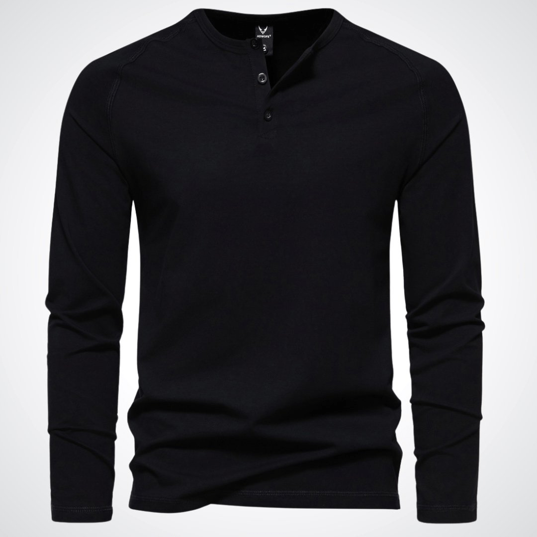 T-shirt élégant pour hommes avec col en V et boutons