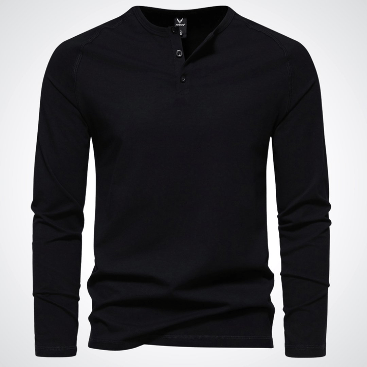 T-shirt élégant pour hommes avec col en V et boutons