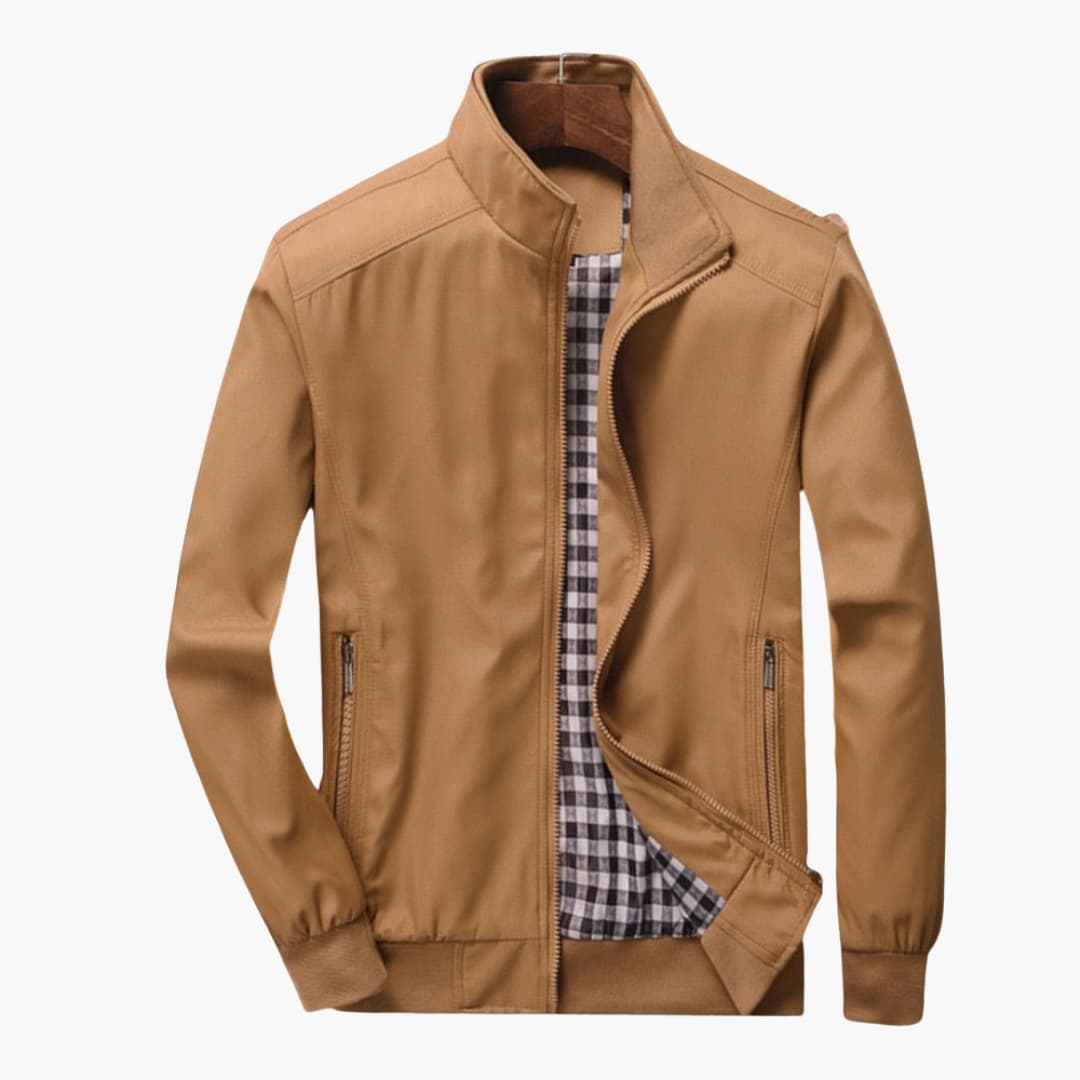 Herren Jacke Bomberjacke Slim Fit - Mit Reißverschluss und Elastischen Bündchen