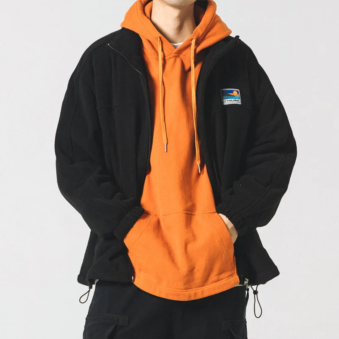 Veste homme zippée polaire extérieure