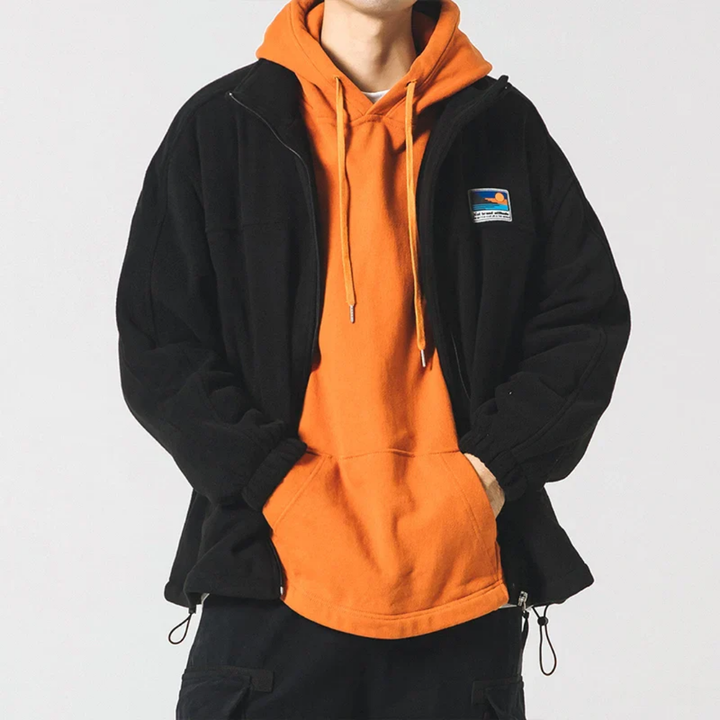 Veste homme zippée polaire extérieure