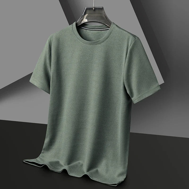 T-shirt homme à manches courtes en coton texturé