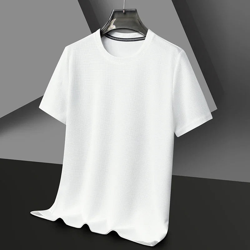 T-shirt homme à manches courtes en coton texturé
