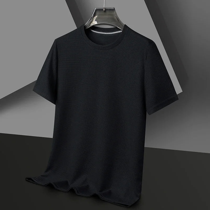 T-shirt homme à manches courtes en coton texturé