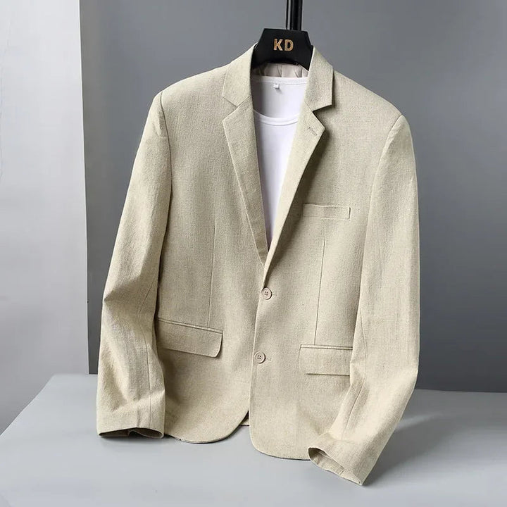 Herren Leinenblazer Elegant Atmungsaktiv Minimalistisch