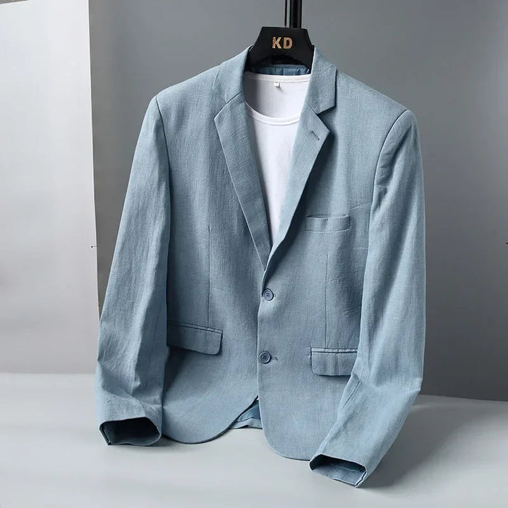 Herren Leinenblazer Elegant Atmungsaktiv Minimalistisch