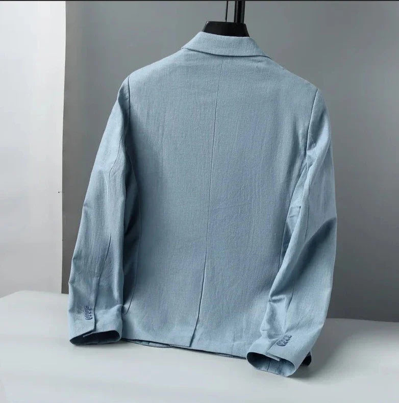 Herren Leinenblazer Elegant Atmungsaktiv Minimalistisch