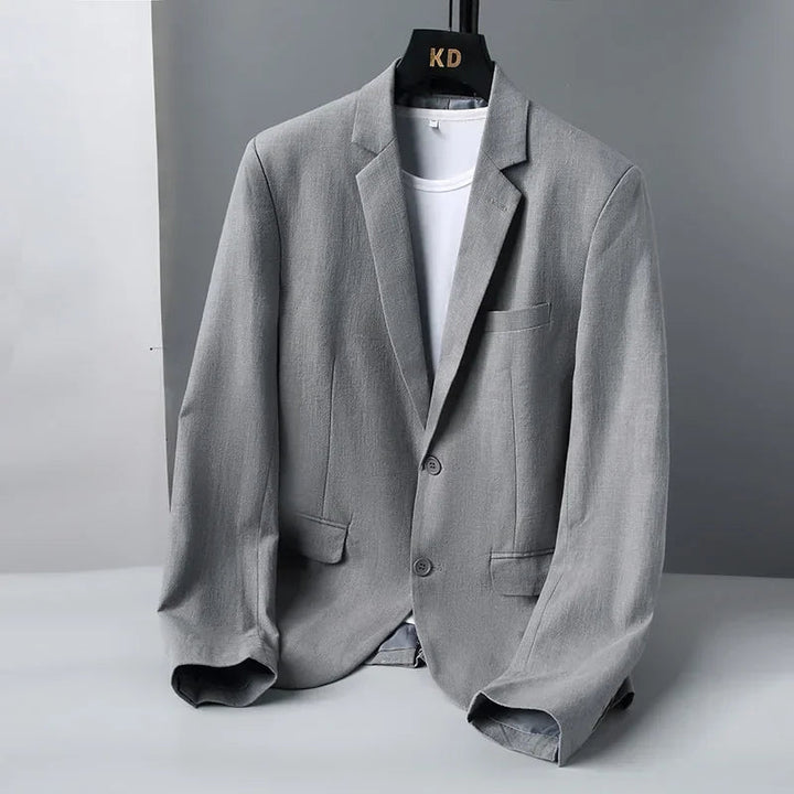 Herren Leinenblazer Elegant Atmungsaktiv Minimalistisch