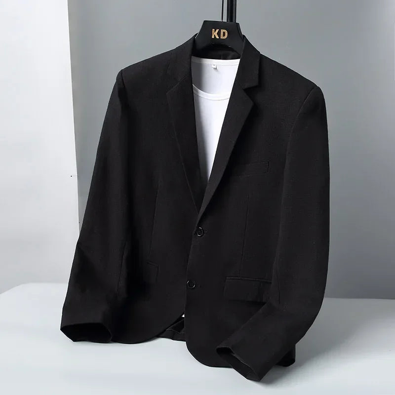 Herren Leinenblazer Elegant Atmungsaktiv Minimalistisch
