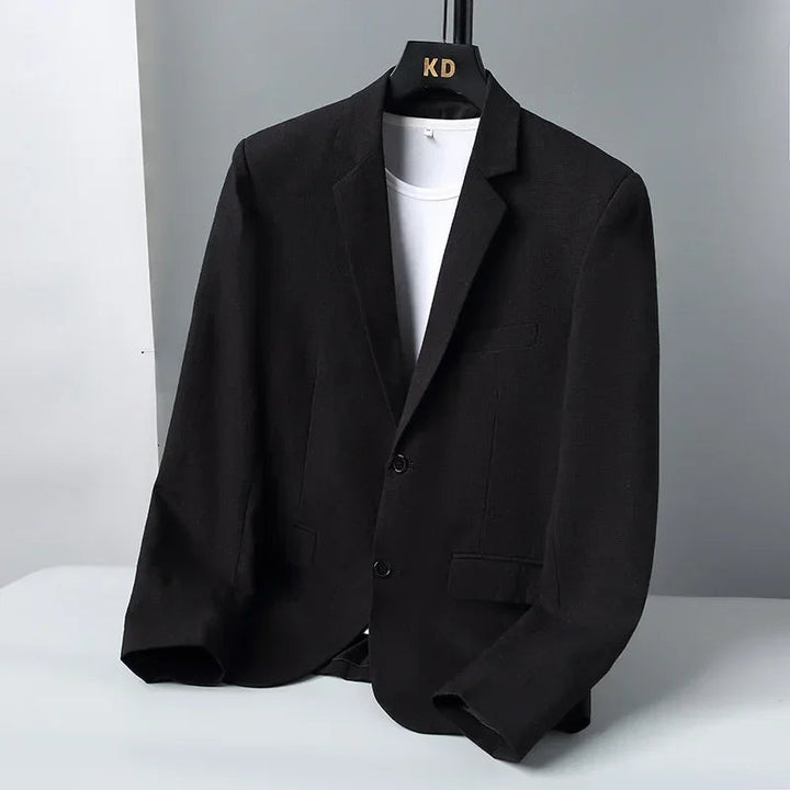Herren Leinenblazer Elegant Atmungsaktiv Minimalistisch