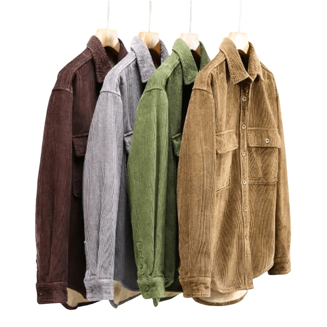 Herren Overshirt Corduroy Trendy und Bequem