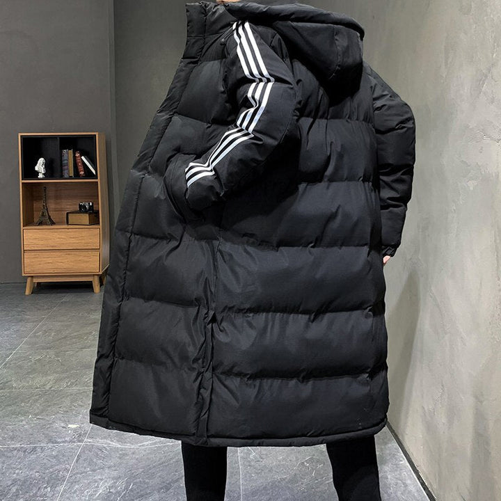 Herren Parka Winddicht Baumwollmischung Langer Schnitt 5