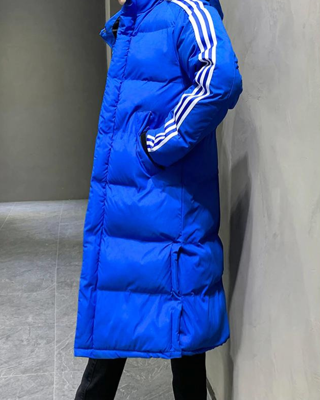 Herren Parka Winddicht Baumwollmischung Langer Schnitt 7