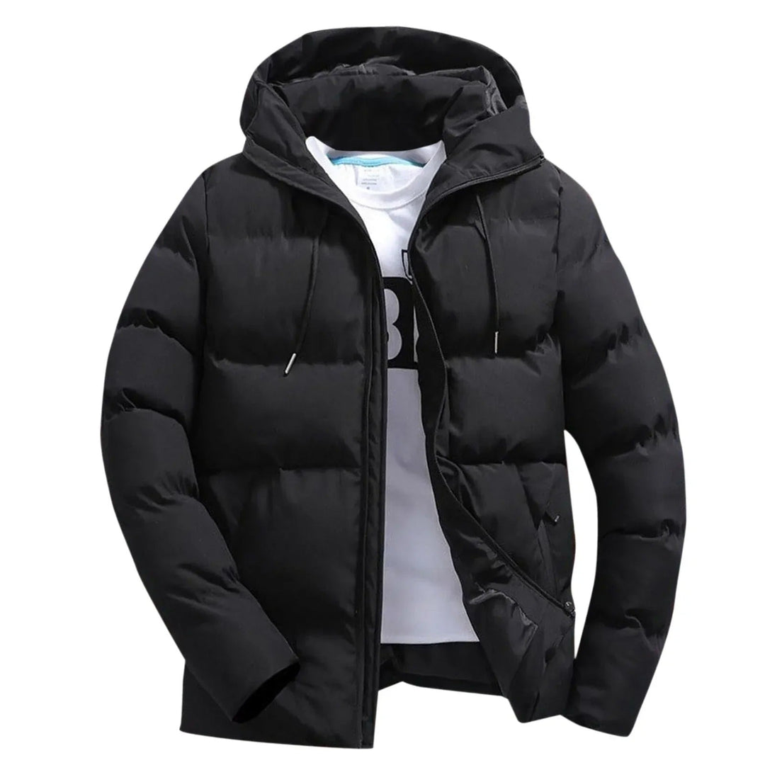 Herren Pufferjacke Daunen Warm Mit Kapuze Casual 0