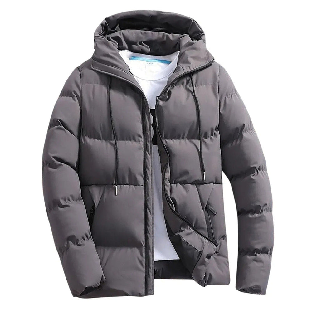 Herren Pufferjacke Daunen Warm Mit Kapuze Casual 1