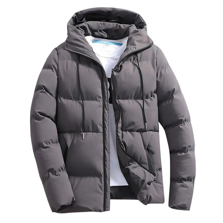 Herren Pufferjacke Daunen Warm Mit Kapuze Casual 1