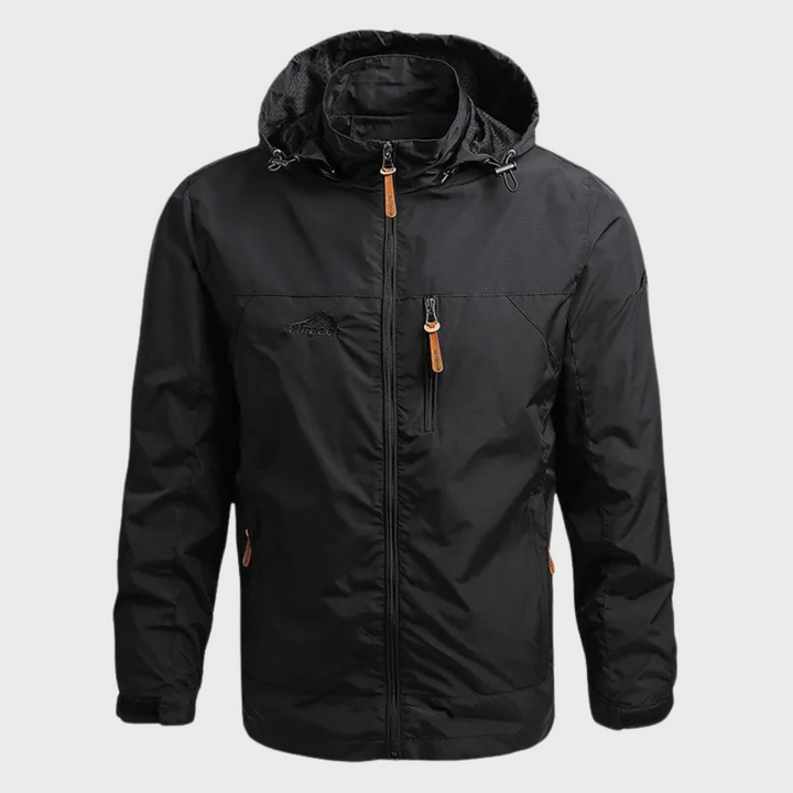 Herren Regenjacke Wasserdicht Atmungsaktiv mit Kapuze für Outdoor-Aktivitäten