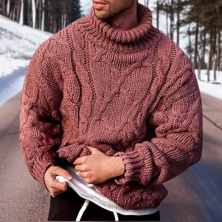 Herren Rollkragenpullover Wolle Elegant