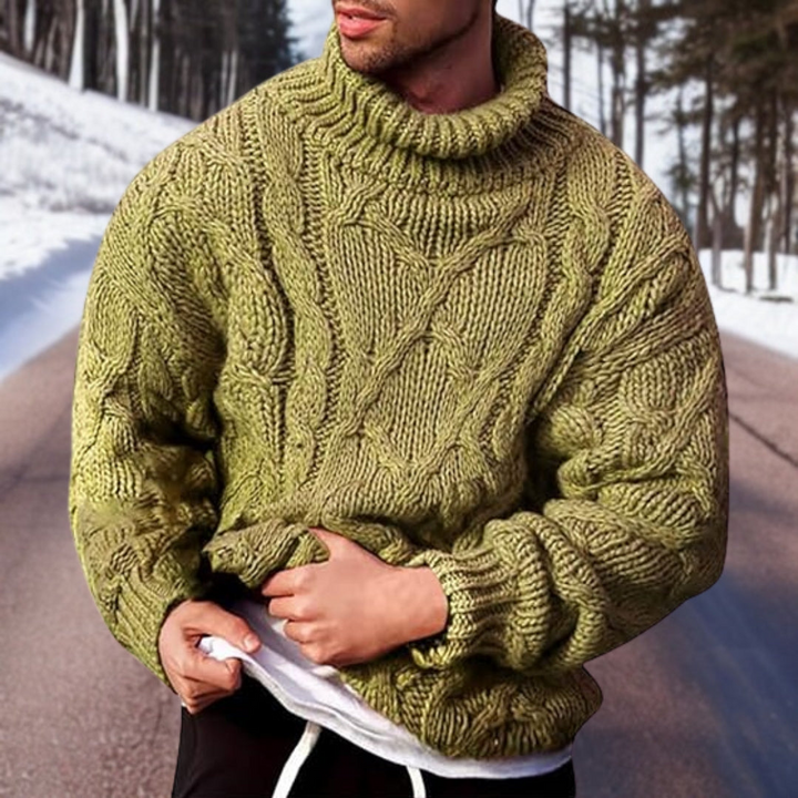 Herren Rollkragenpullover Wolle Elegant