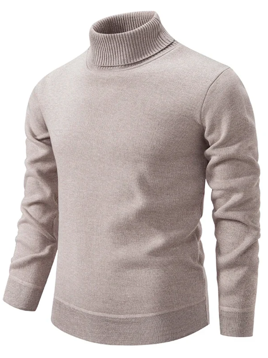 Herren Rollkragenpullover Wolle Klassisch Elegant 1