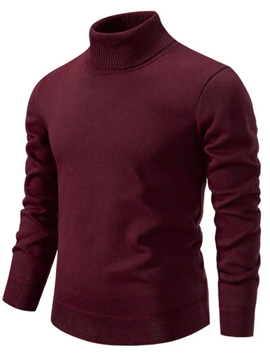Herren Rollkragenpullover Wolle Klassisch Elegant 4