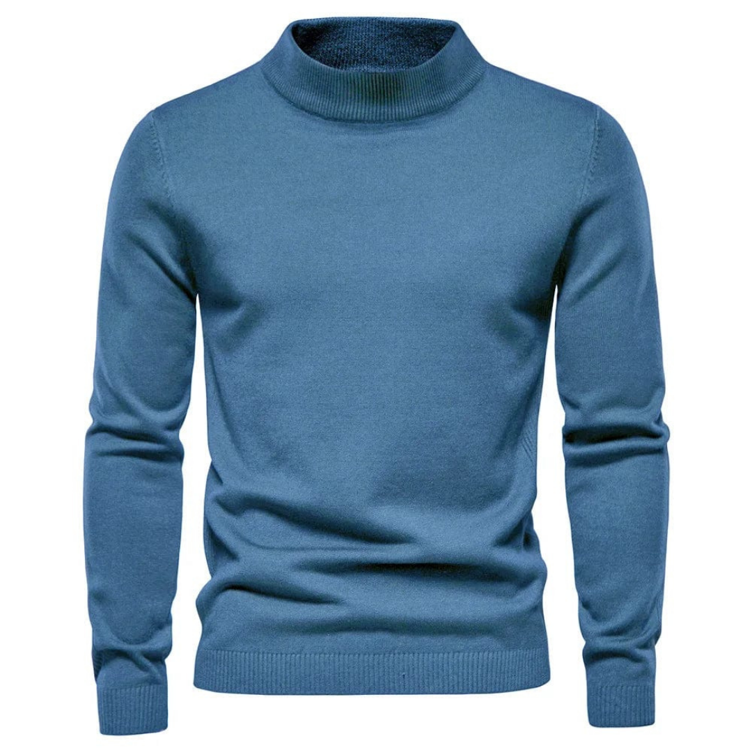 Herren Rollkragenpullover Wolle Lässig Elegant