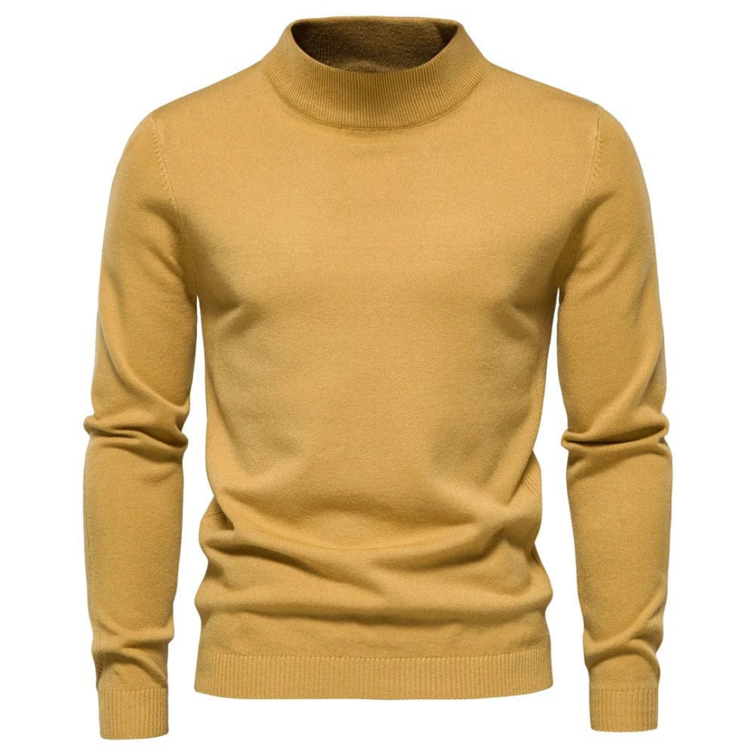 Herren Rollkragenpullover Wolle Lässig Elegant
