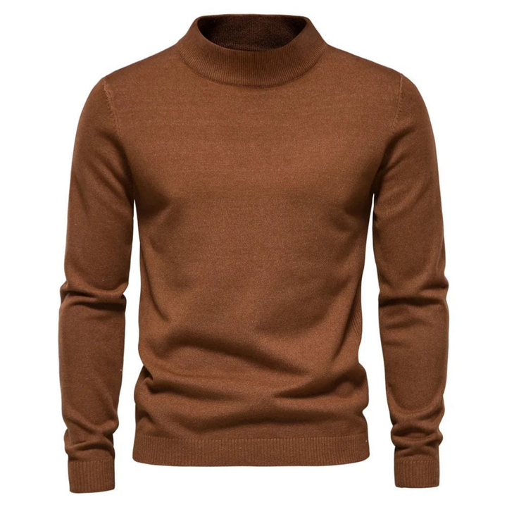 Herren Rollkragenpullover Wolle Lässig Elegant