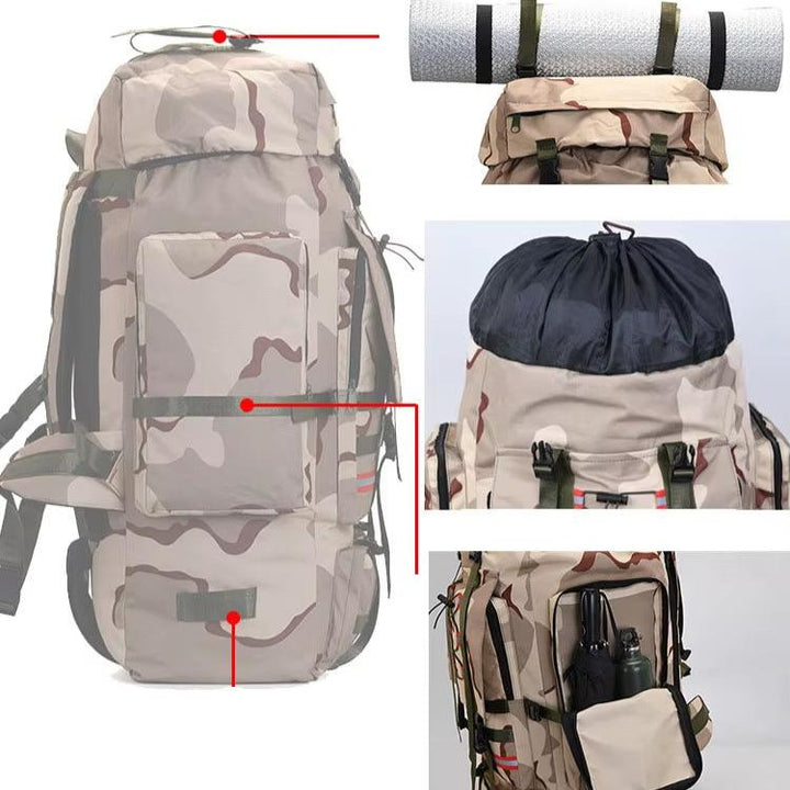 Herren Rucksack Wasserdicht 130L Ergonomisch für Wanderungen und Outdoor-Aktivitäten