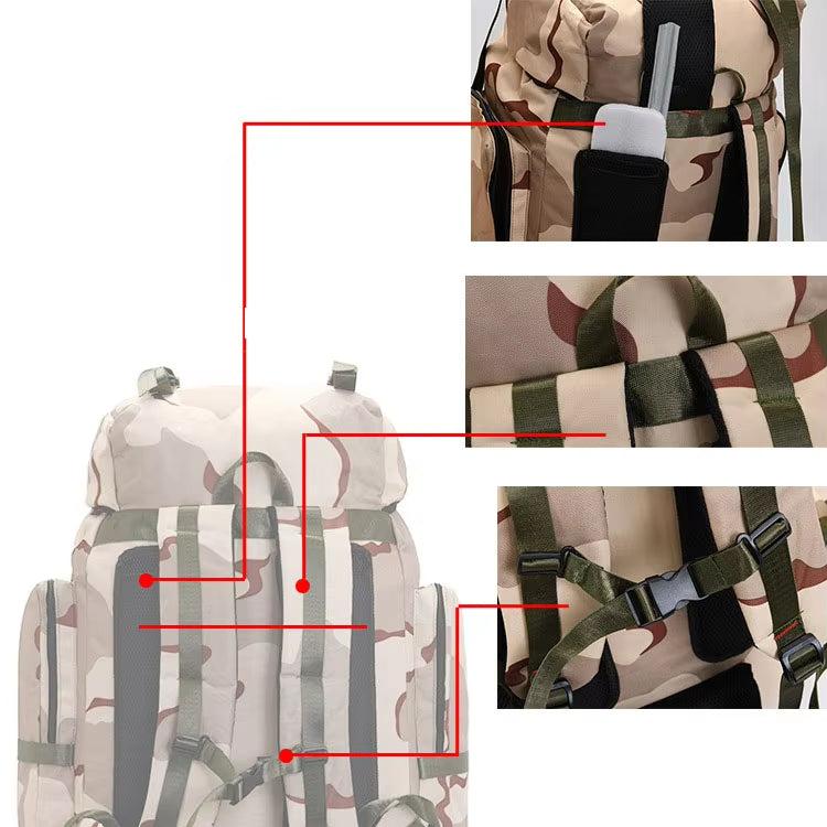 Herren Rucksack Wasserdicht 130L Ergonomisch für Wanderungen und Outdoor-Aktivitäten