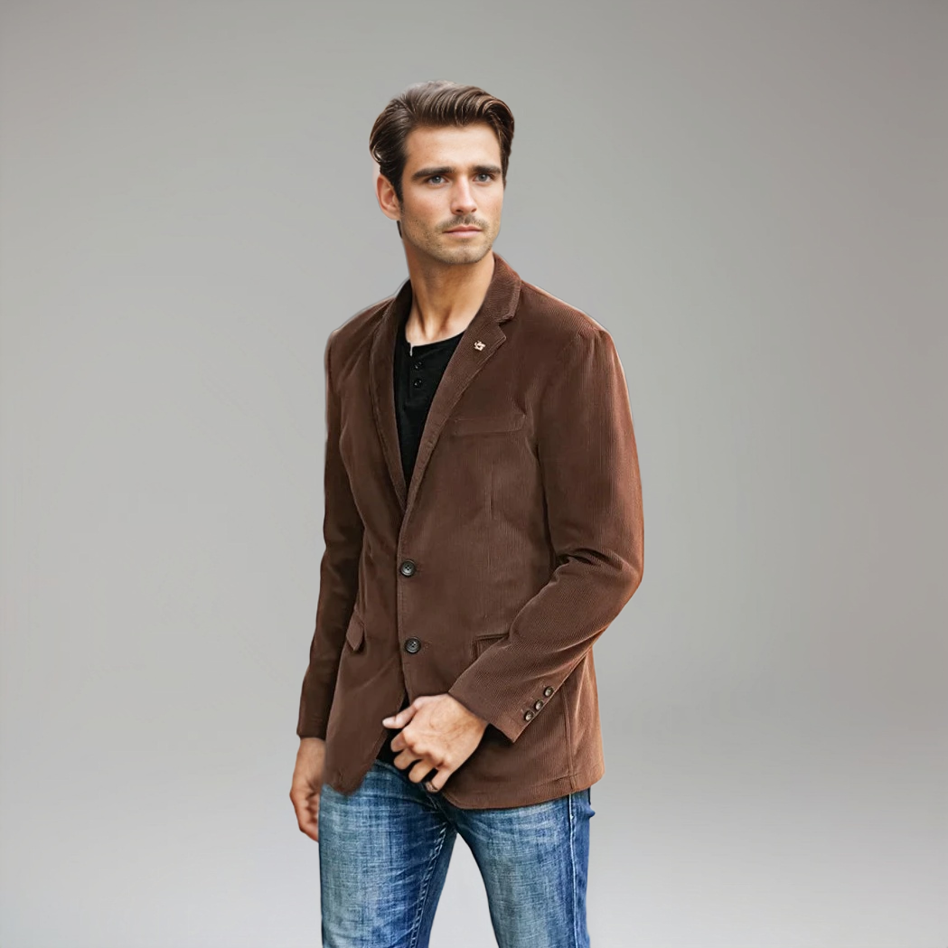 Herren Sakko Cord Klassischer Stil