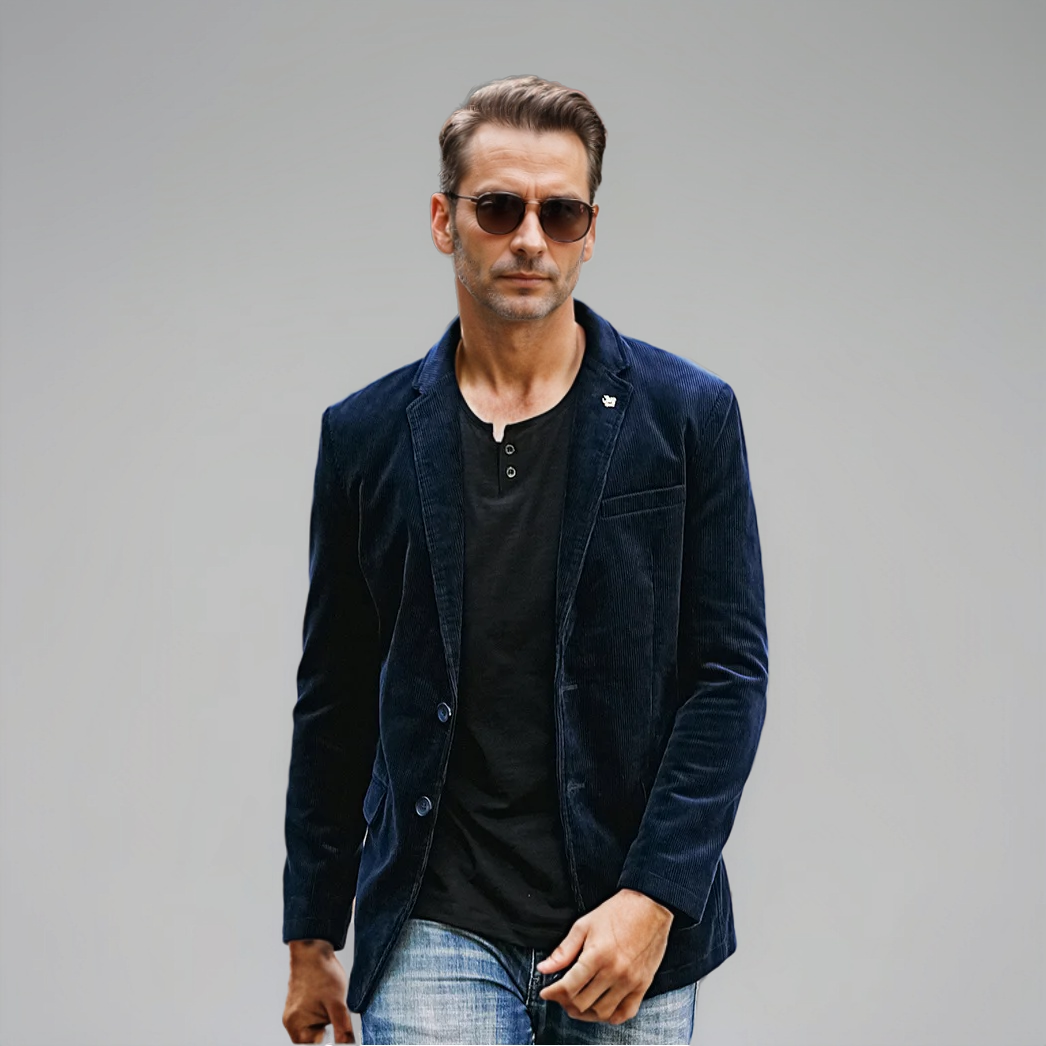 Herren Sakko Cord Klassischer Stil