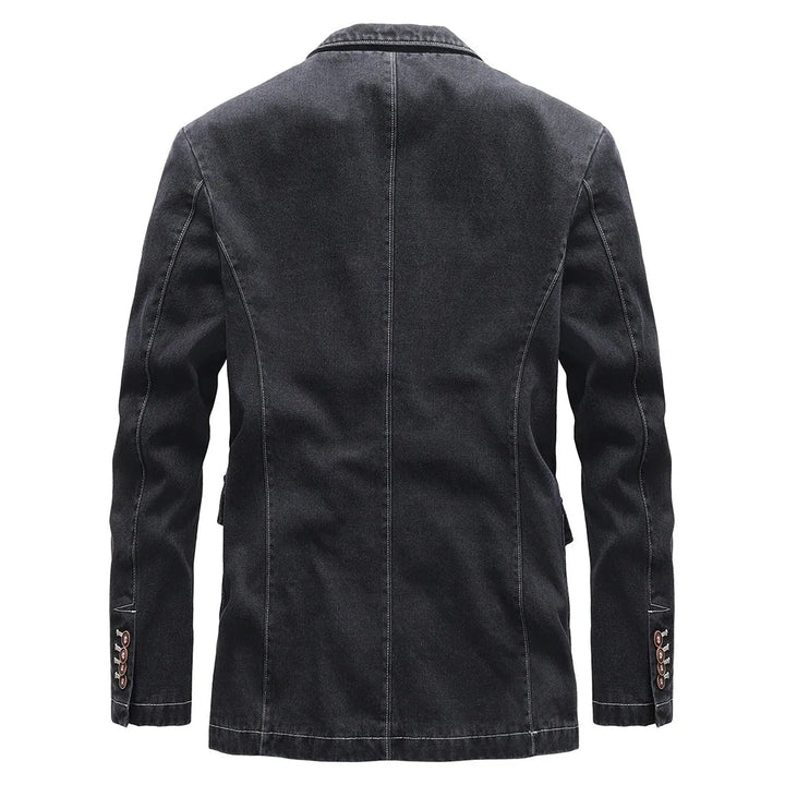 Herren Sakko Denim Lässiger Stil mit Praktischen Taschen