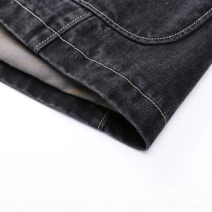 Herren Sakko Denim Lässiger Stil mit Praktischen Taschen