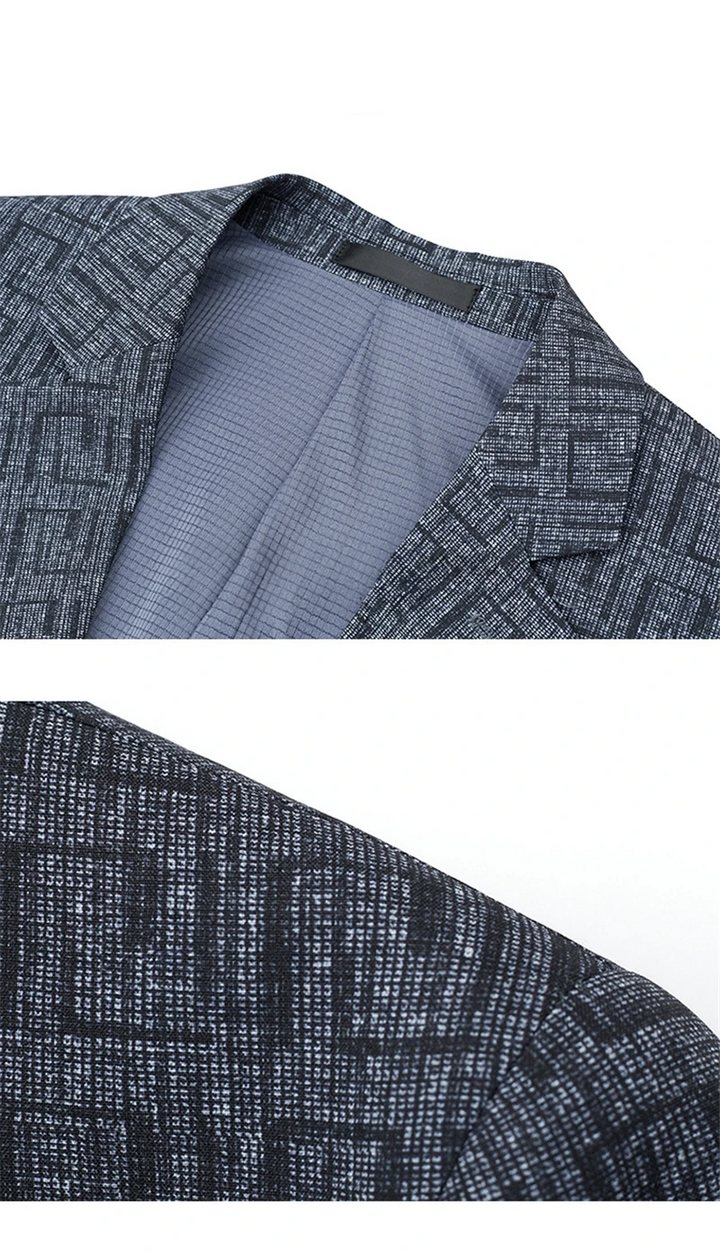 Herren Sakko Geometrisches Muster Modernes Design