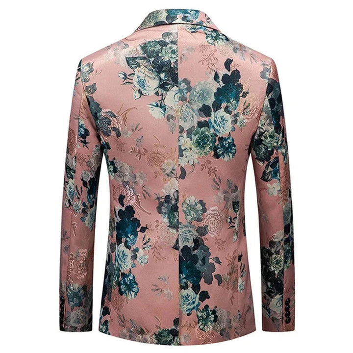 Herren Sakko Hochwertiger Stoff Floral Design