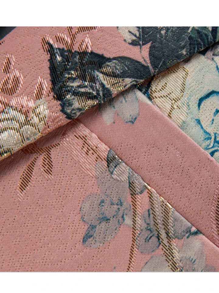 Herren Sakko Hochwertiger Stoff Floral Design