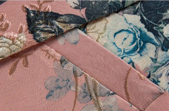 Herren Sakko Hochwertiger Stoff Floral Design
