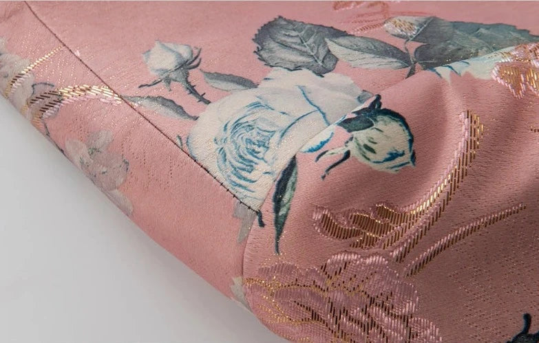 Herren Sakko Hochwertiger Stoff Floral Design