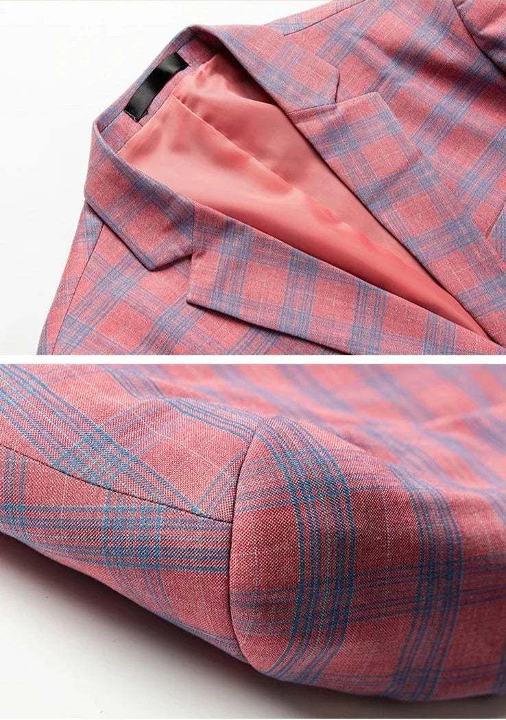 Herren Sakko Karo Design Eleganter Stil