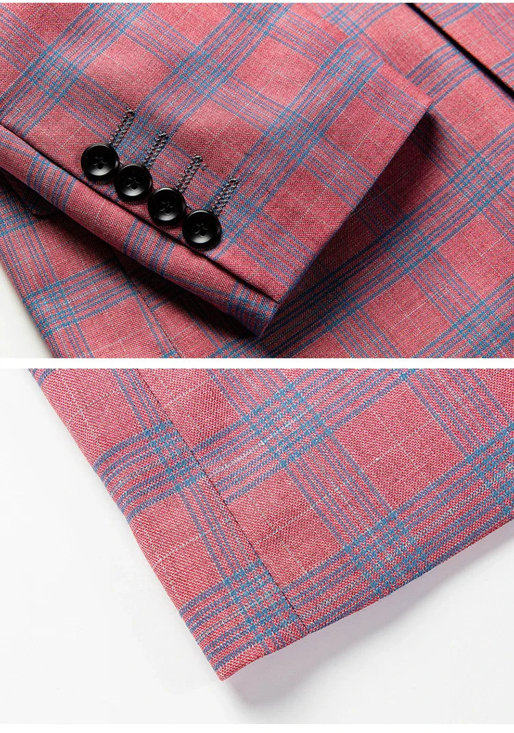 Herren Sakko Karo Design Eleganter Stil